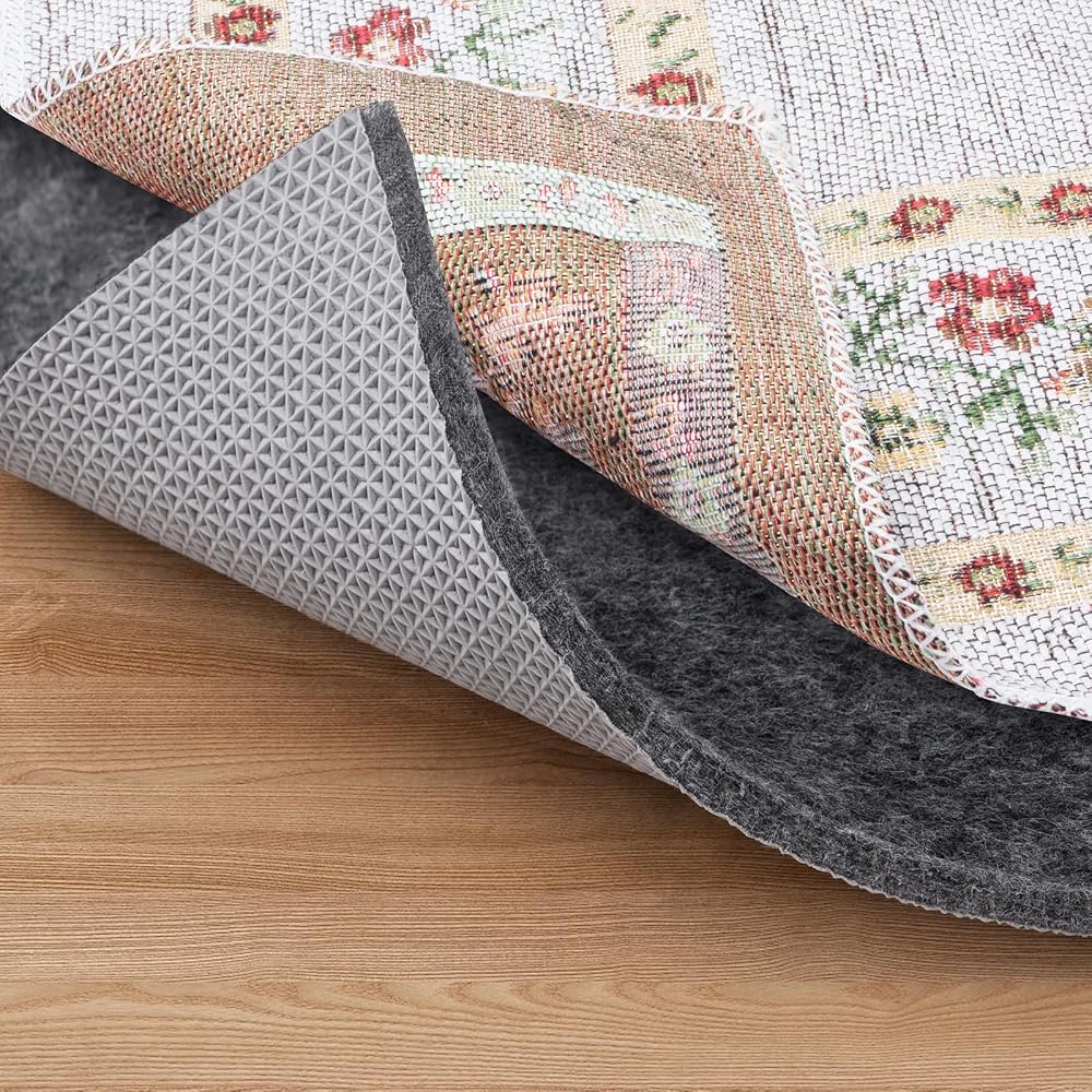 BALEINE Felt Non Slip Rug Pads, Extra Large 1/4" Thick Felt and Rubber Backing, Shock Absorbing Carpet Pad for All Carpets and Hardwood Floors (5x7 Ft)